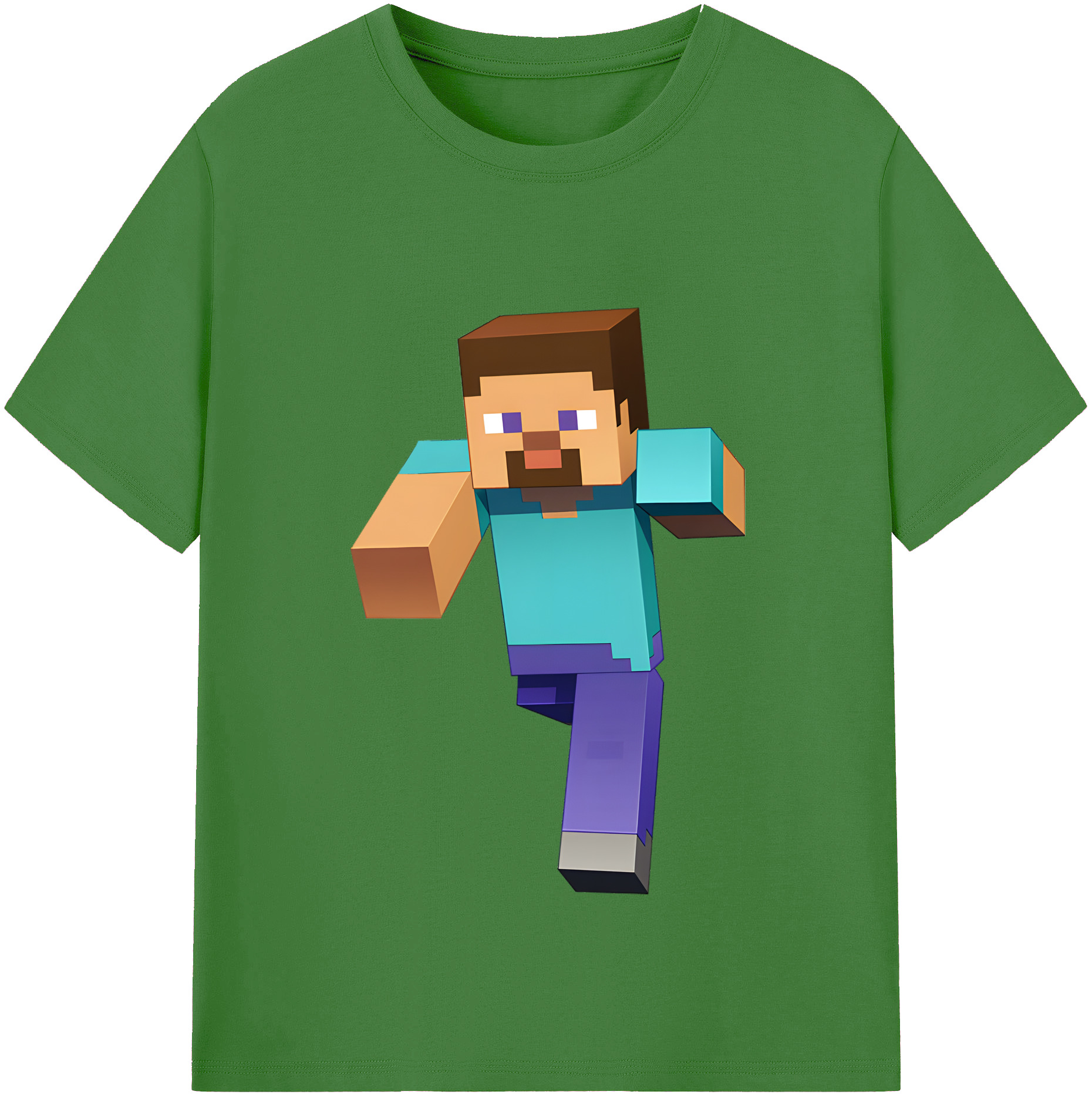 （画像用） マインクラフト ブロックの世界 Minecraft MC Block world レディースカジュアルプリントTシャツ（綿100％）